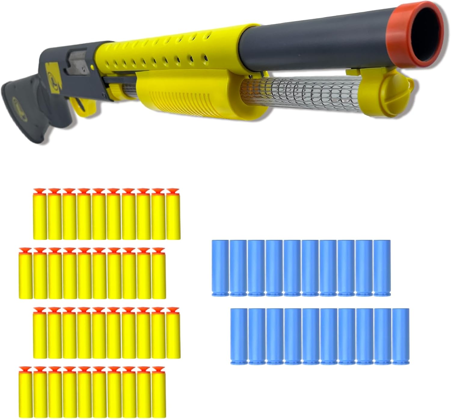 AGM MASTECH Catapult Toy Rifle Lever Action Shotgun Toy Soft Bullet Foam Dart Blaster. Shooting Game Educational Toy Model for Kids Boys Girls Gift for Adults, Yellow AB-071-D