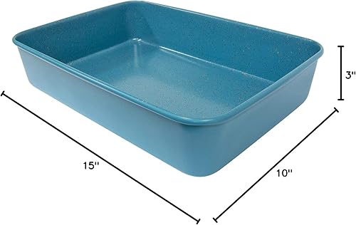 Vista 5 de casaWare Serie Ultimate de 15 x 10 x 3 pulgadas Peso Comercial con Revestimiento Cerámico Antiadherente Bandeja para Lasaña/Asado (Granito Azul)