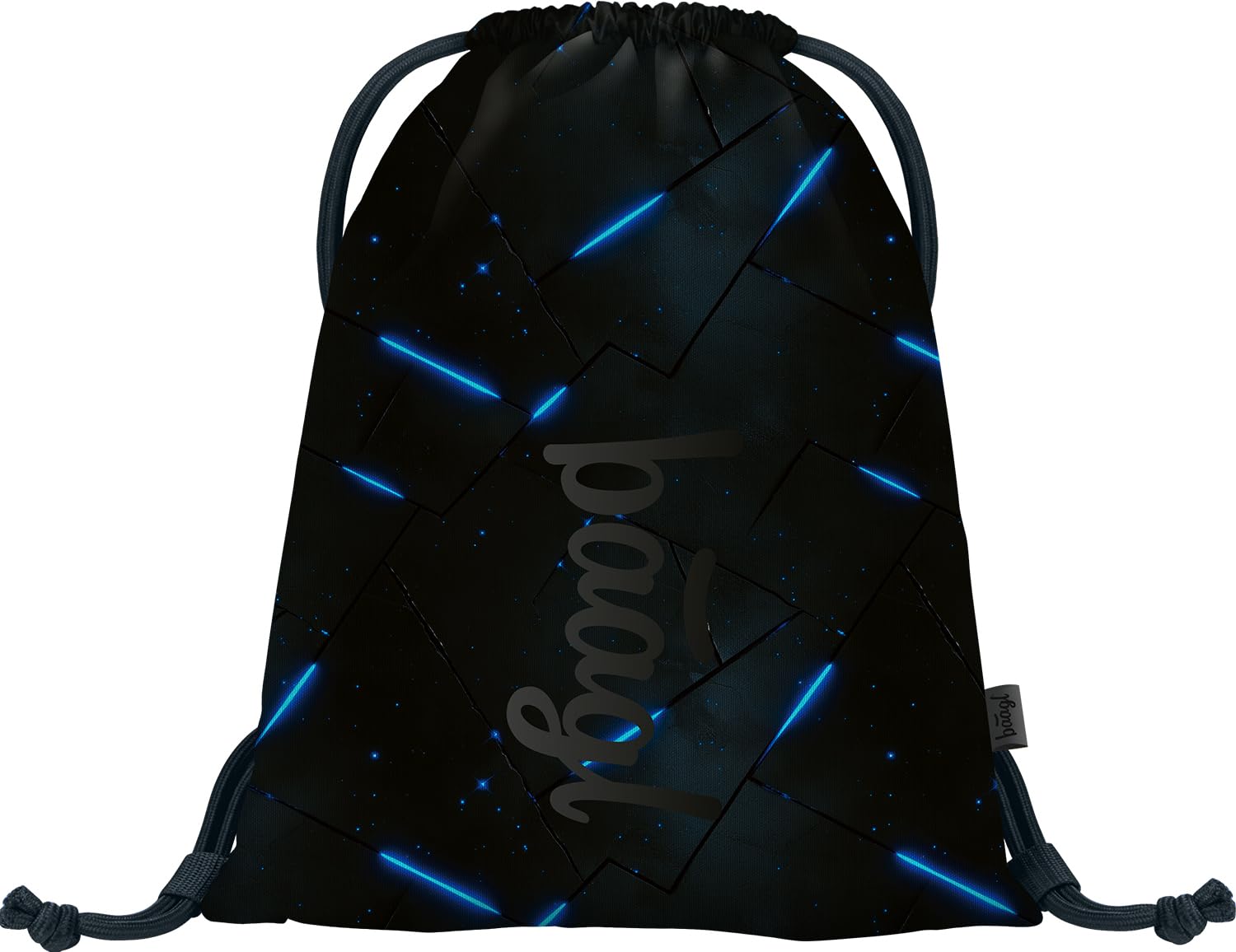 Baagl Gym Bag for Boys, Waterproof Shoe Bag for Children, School and Nursery Sports Bag, Sports Backpack, Gym Bag, Flash, L, Designer