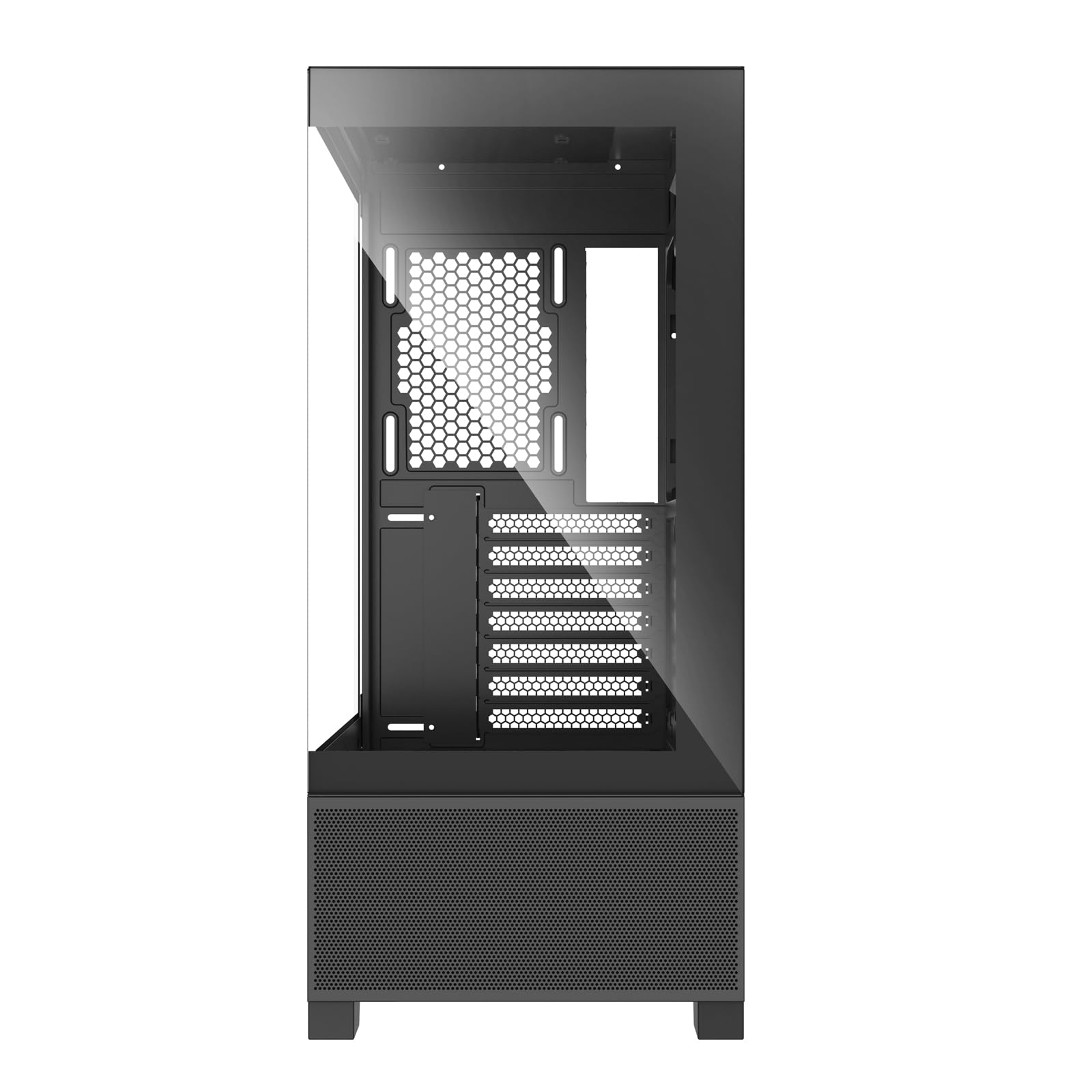 Xilence X218.ARGB XILENT Beam Gaming PC Gehäuse, 3X PWM Lüfter, ATX Midi Tower Case, Aquarium Glas Optik, hoher Airflow, optimiertes Kabelmanagement, PWM Control Board