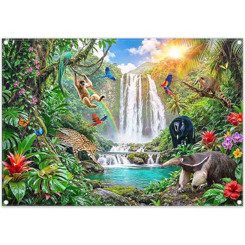 Swepuck 7x5ft Rainforest Themed Wild Animal Photography Backdrop