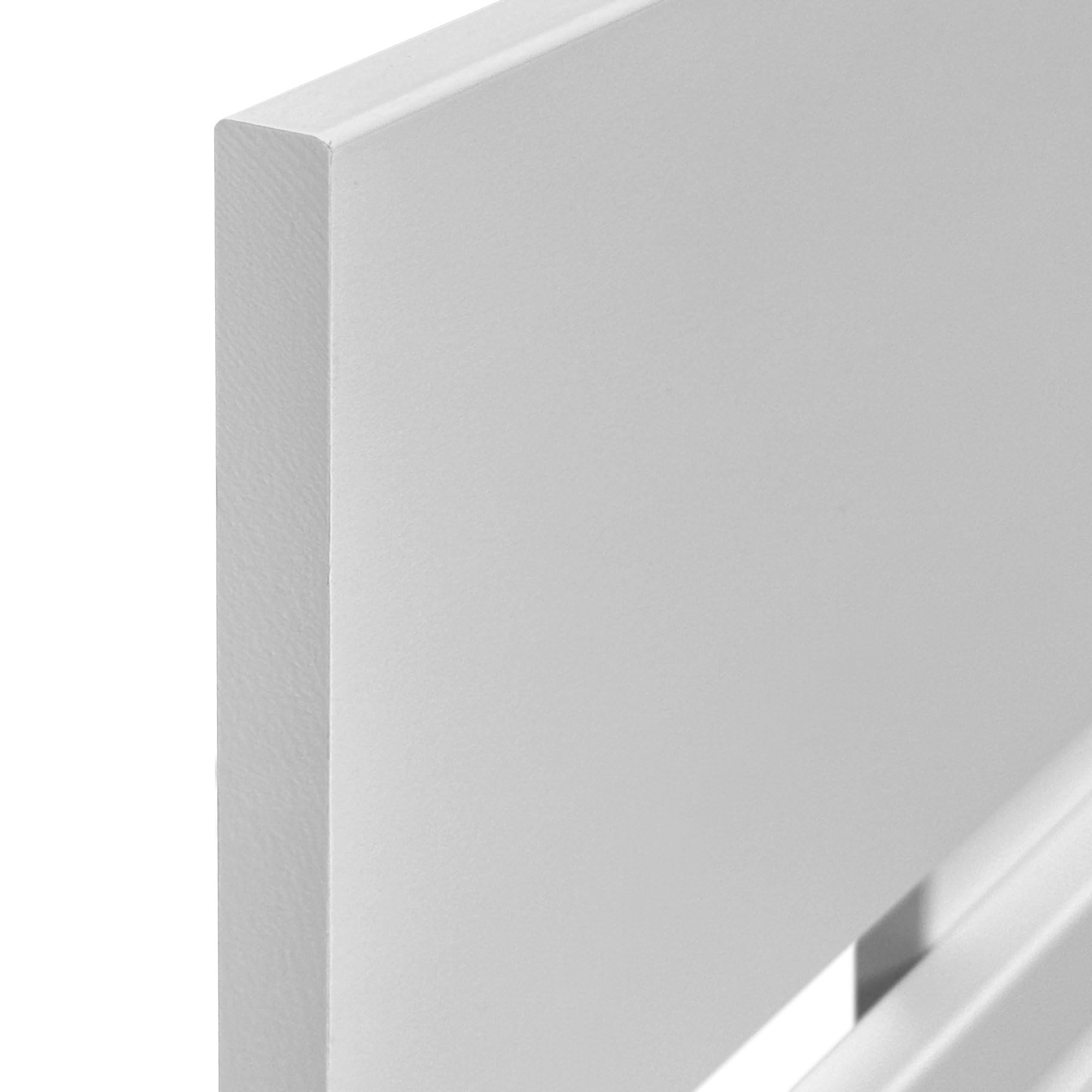 DHOME Tête de Lit en Bois MDF Recyclé Style Horizontal Large pour Lit Type Palette Quincaillerie Incluse (160x46 Horizontal Large, Blanc)