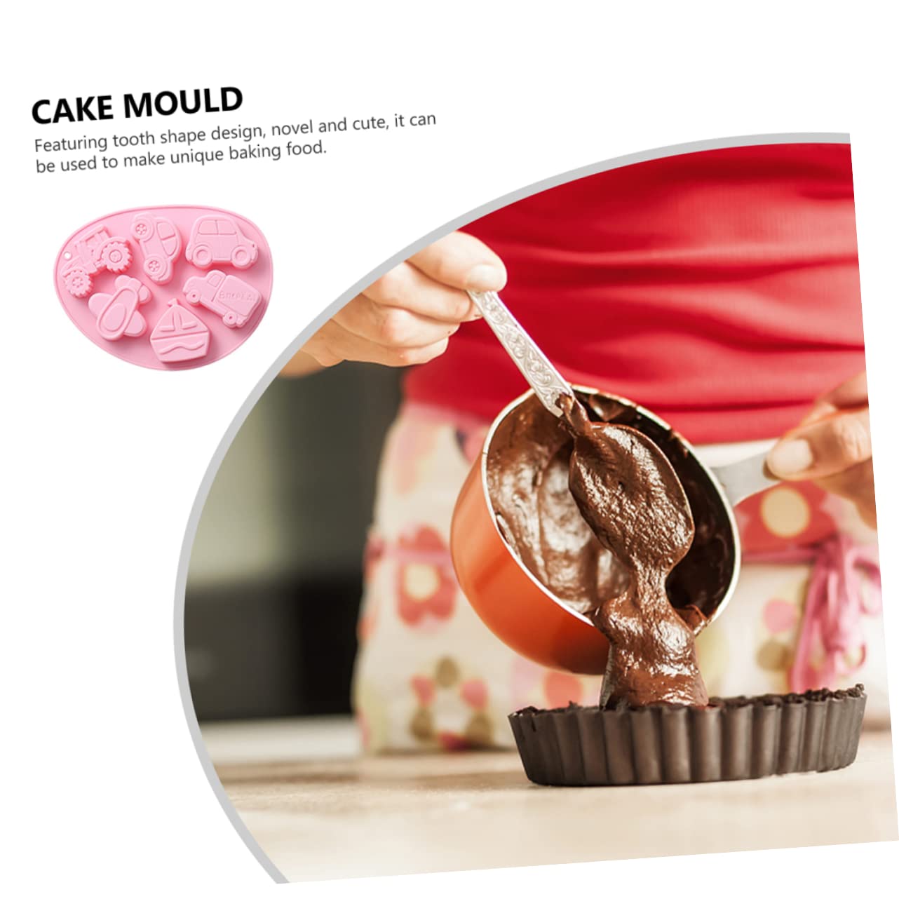 Amosfun 4 Pz Stampo da forno in silicone stampo torta natale stampo cioccolatini caramelle alla frutta di gelatina torta alla frutta stampo in silicone multiuso Stampo per torta fai da te