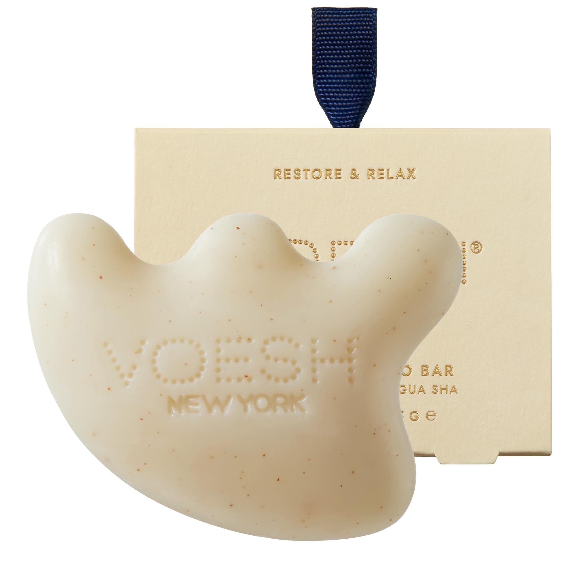 VOESH Gua Sha Shampoo Bar - Biotin, Vegan Probiotics, Rosemary Oil & Apricot Seed Powder - Cruelty Free, Clean Ingredients & Organic Extracts - (3.7oz