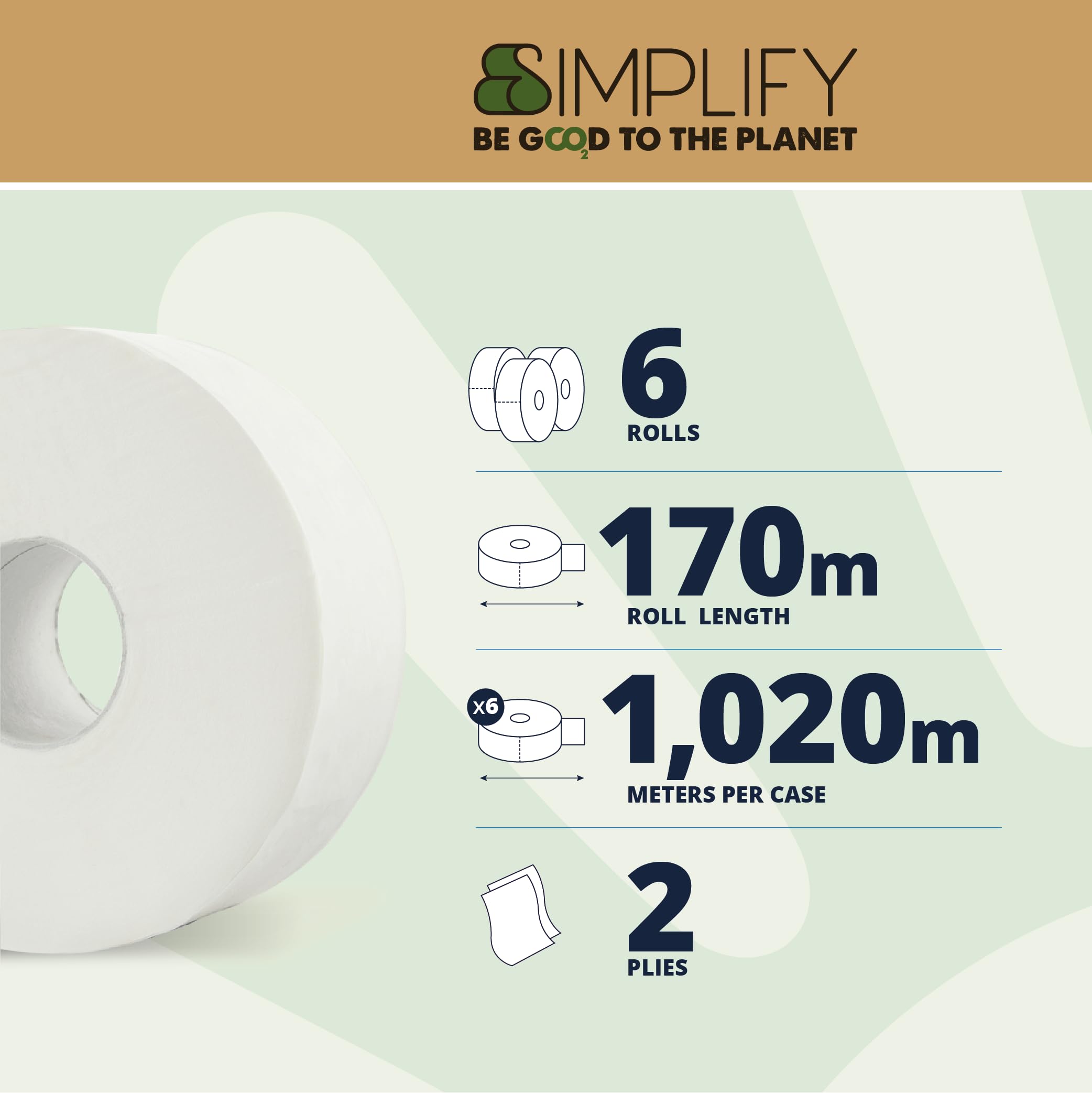 Carta Igienica Papernet Simplify Carbon Neutral - 2 Veli, 8960 Servizi - Foto 6