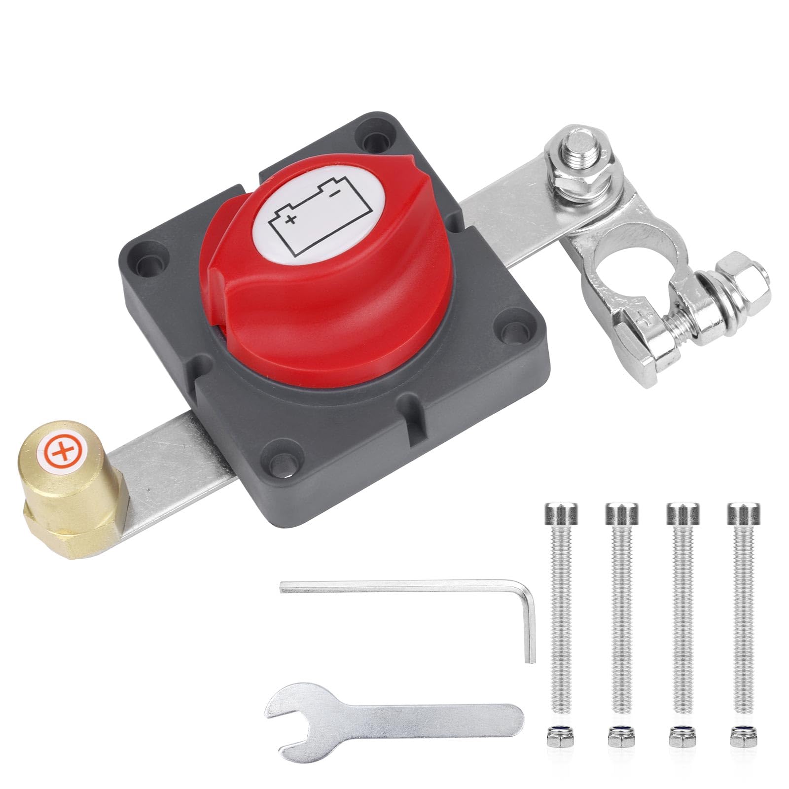 Battery Disconnect Switch, 12-48V On/Off Heavy Duty Battery Power Cut Master Switch for Car RVs Boat Vehicles ATV UTV