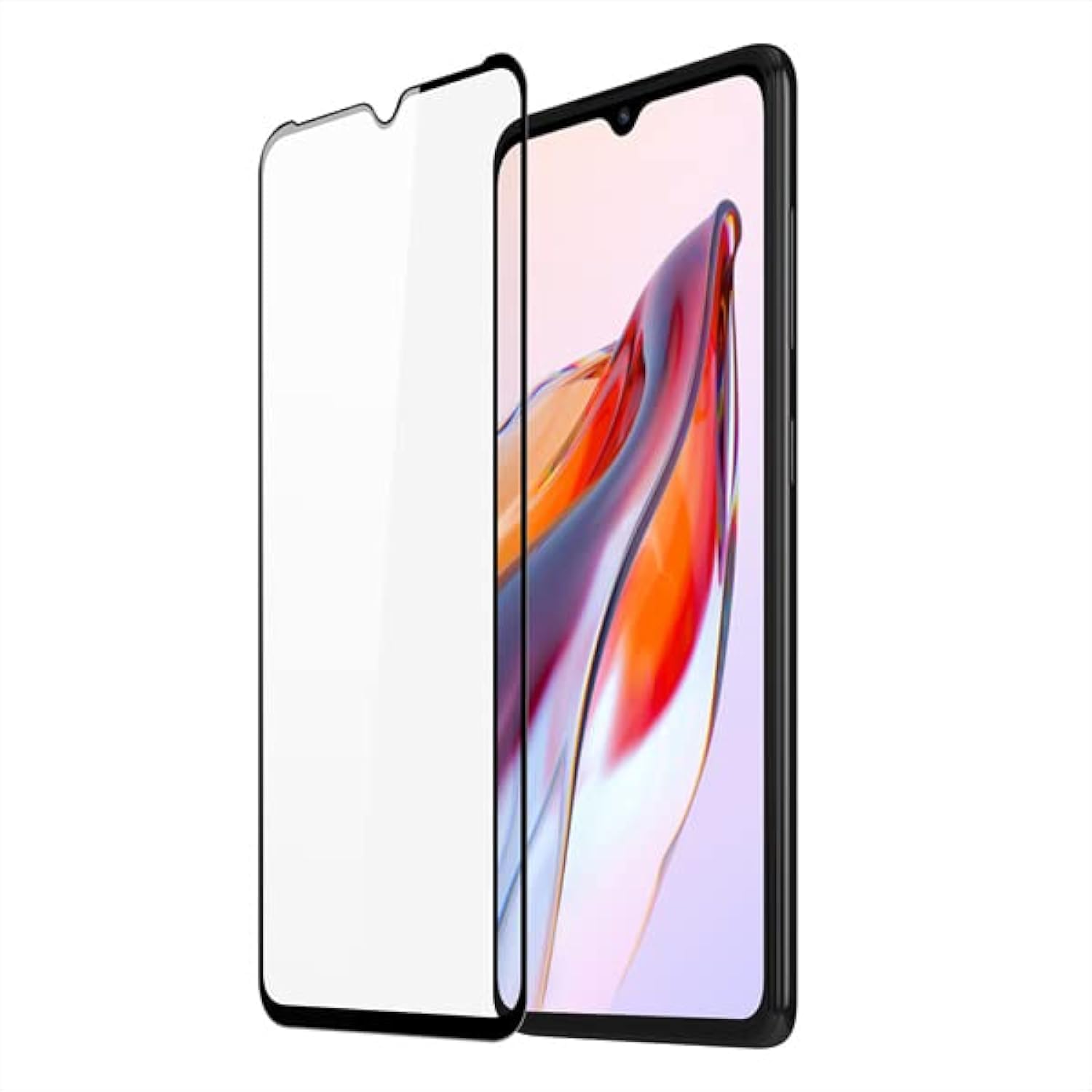 Xiaomi Redmi 12C / 10C / 11A / Poco C40 / Poco C55 Screen Protector Tempered Glass Guard Full Glue Edge-to-Edge Protector for Xiaomi Redmi 12C by Emodil ®