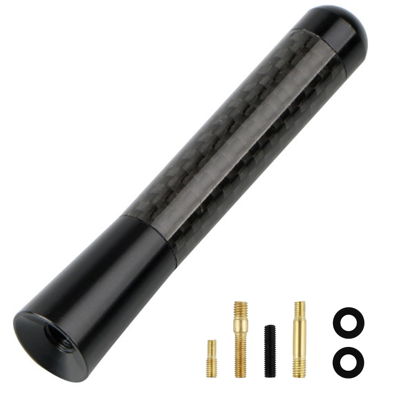 Antenna Auto Corta Universale Bullet - 14cm Nera, Per SUV E Camion, Con Viti Incluse, Resistente Ai Lavaggi Auto - Foto 10