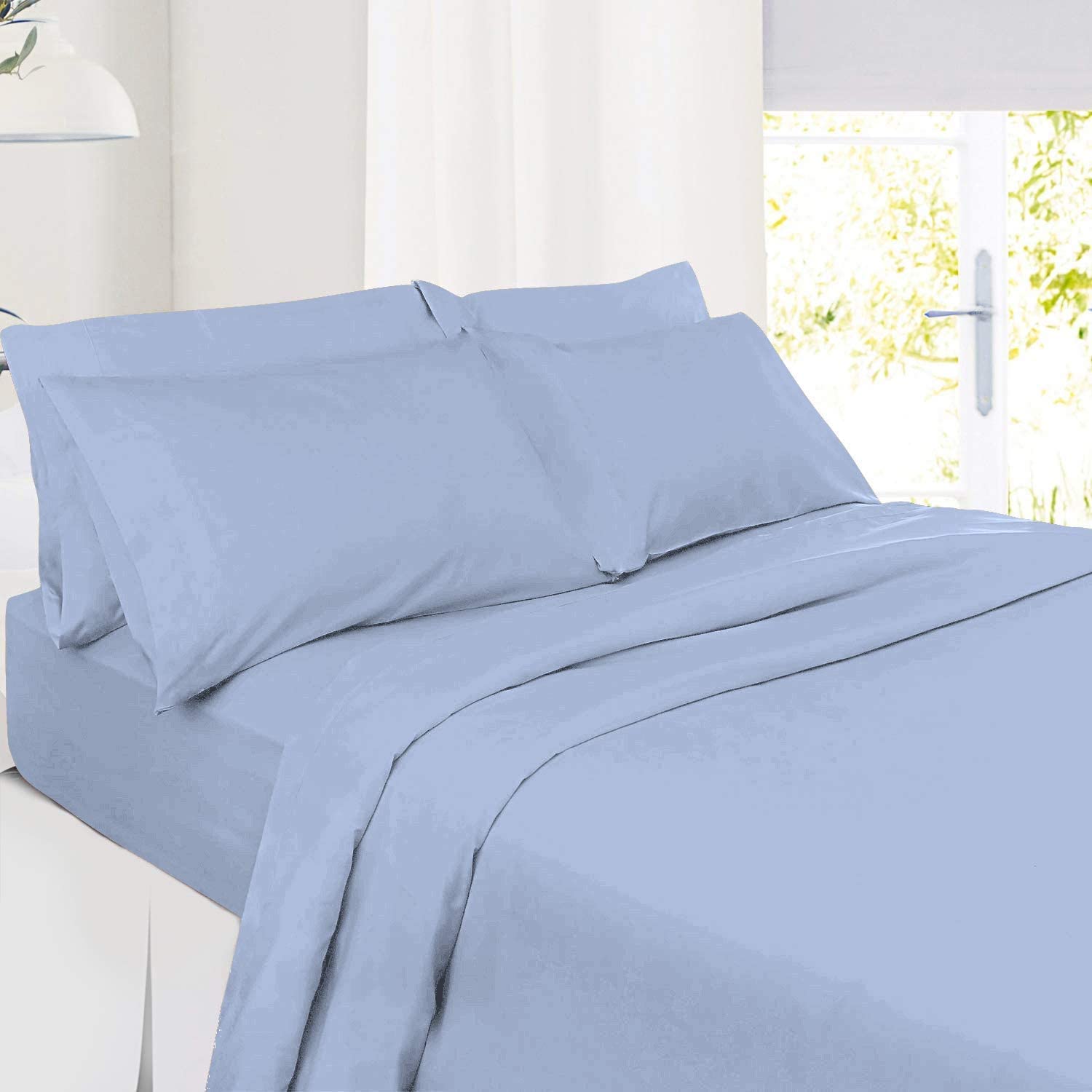 Amazon.com: 8 PC Bed in a Bag Bedding Set 100% Long Staple Cotton