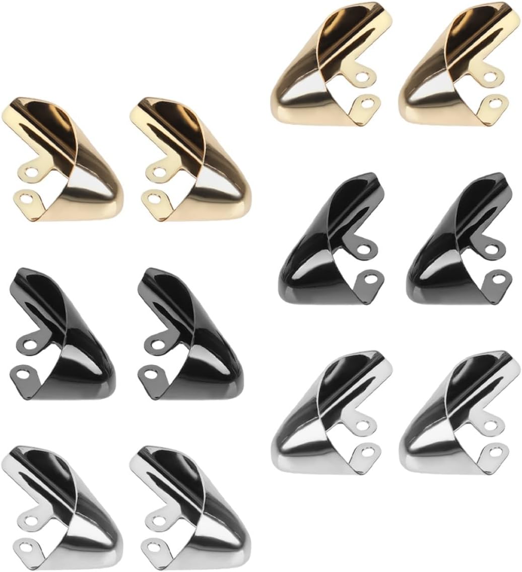 Artibetter 12pcs High Heel Tip Covers Toe Guards for Pointed Shoes Metal Shoe Toe Protectors Heel Caps with Sturdy Wear-Resistant Coating
