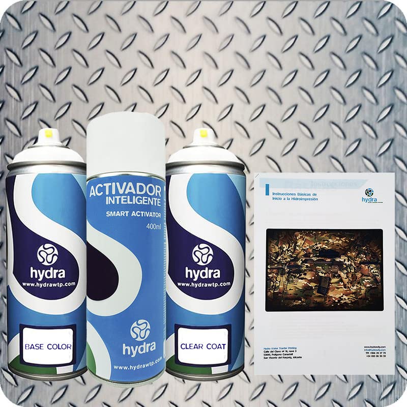 STARTER Zestaw hydroprint: 1 aktywator 400 ml + 1 odpowiedni lakier i kolor tła 400 ml + 1 instrukcja + 1 x folia hydrodrukarska z blachy ocynkowanej.. szerokość: 100 cm, długość: 800 cm (HME-052)