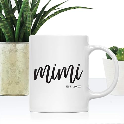 Miniatura 2 de Andaz Press Taza de café personalizada con anuncio de embarazo para bebé, Mimi Est. 2025, 1 paquete, año personalizado, ideas de regalo de