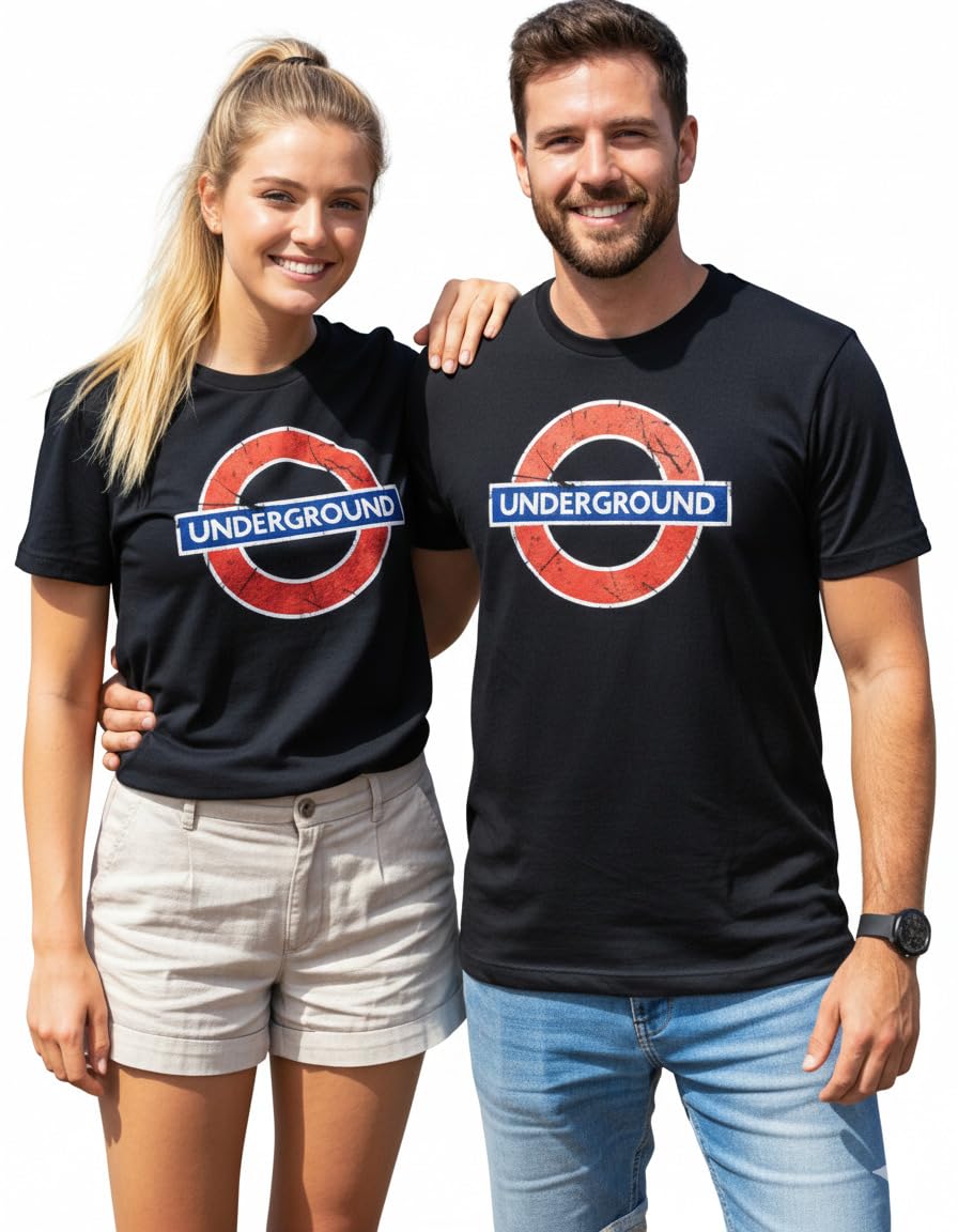 GWCC Licensed TFL™101UND Unisex London Undergound™ T Shirt Black XS-4XL (4XL)