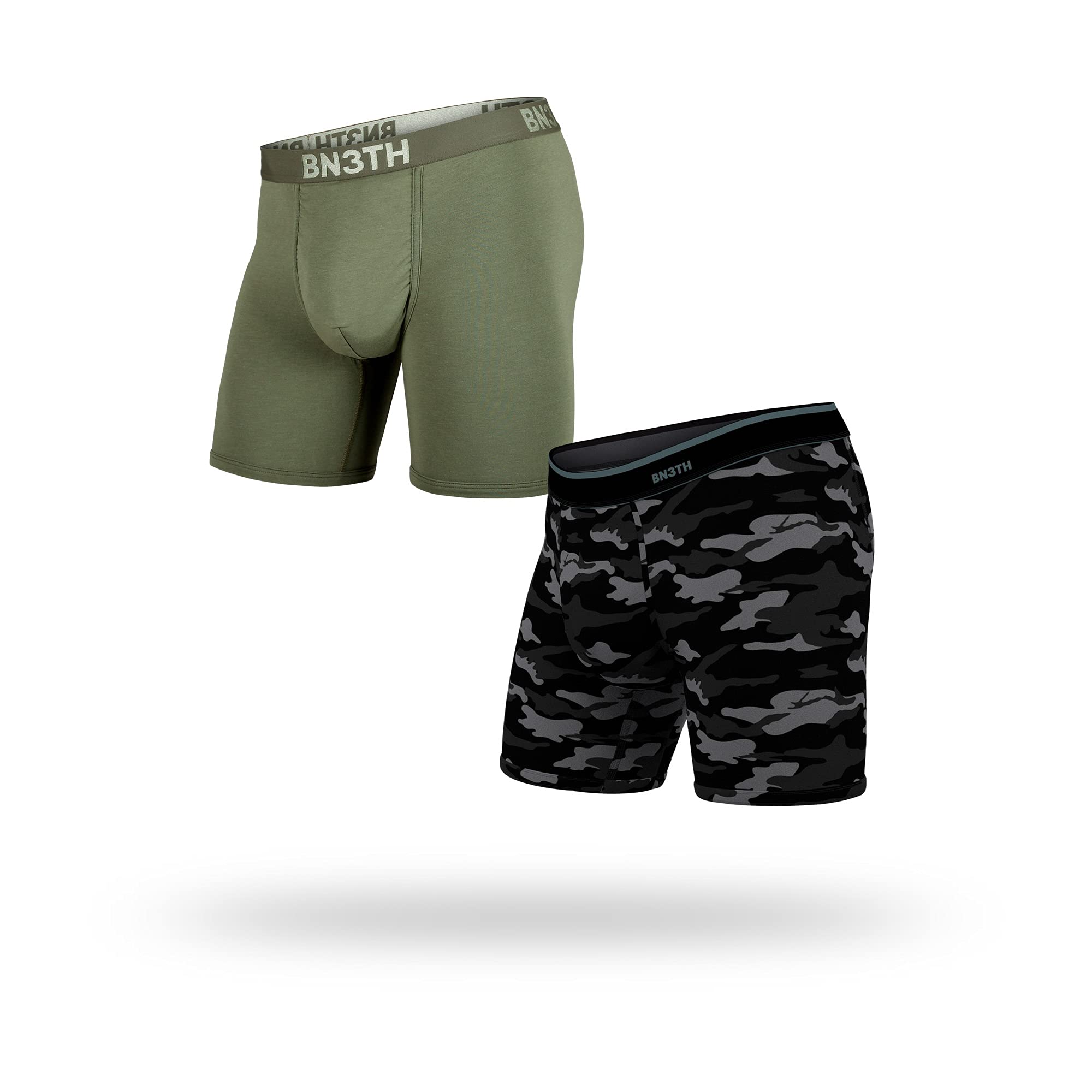 BN3THMens Boxer Briefs Underwear - with 3D Comfort Support Pouch | Sweat Wicking Modal Fabric & Chafe-free Seamless Finish