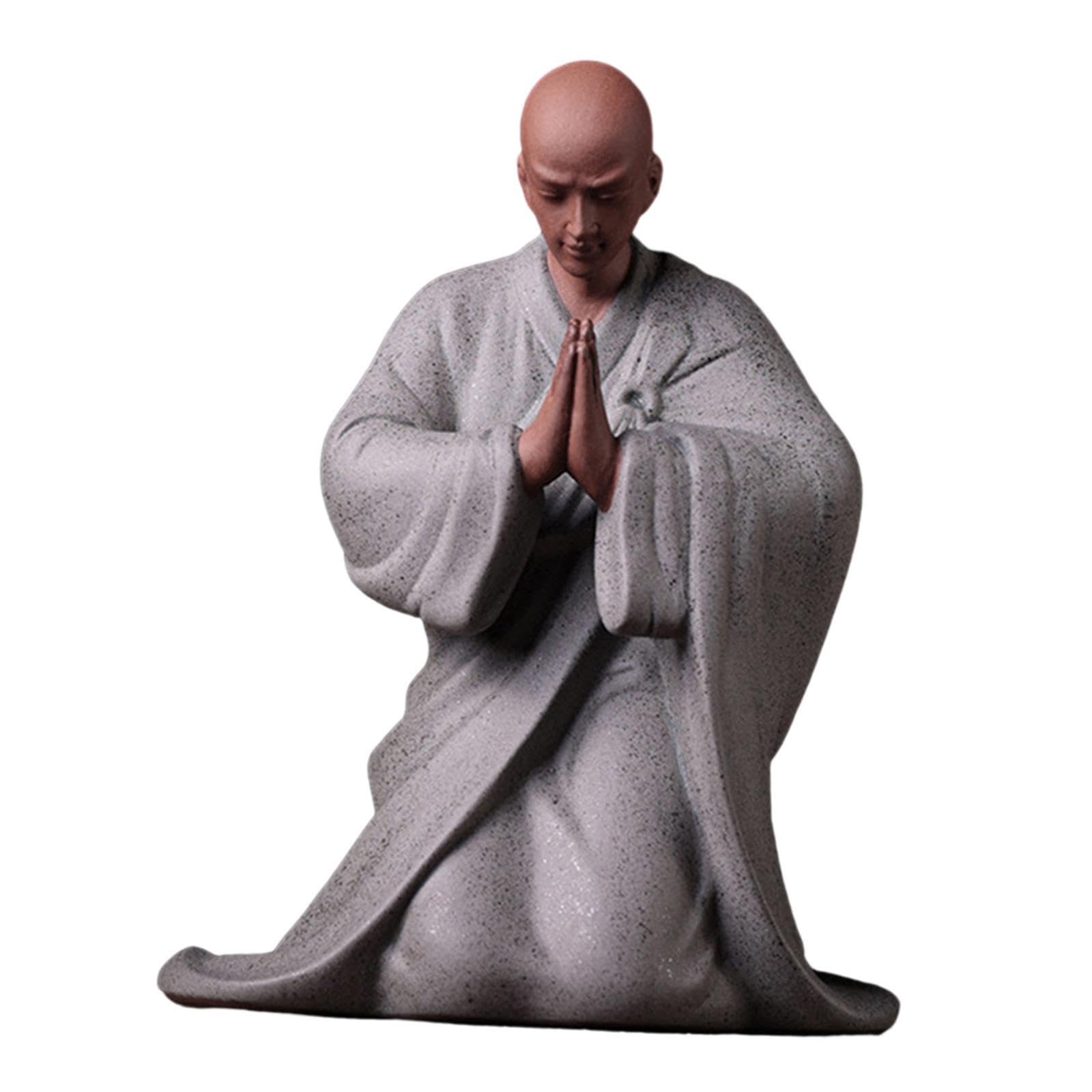 Statue de Moine décorative Modèle E en céramique, cadeau bien-être