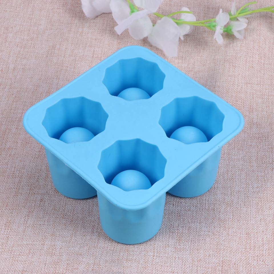 Molde de silicona para cubos de hielo 4 cavidades miniatura 4