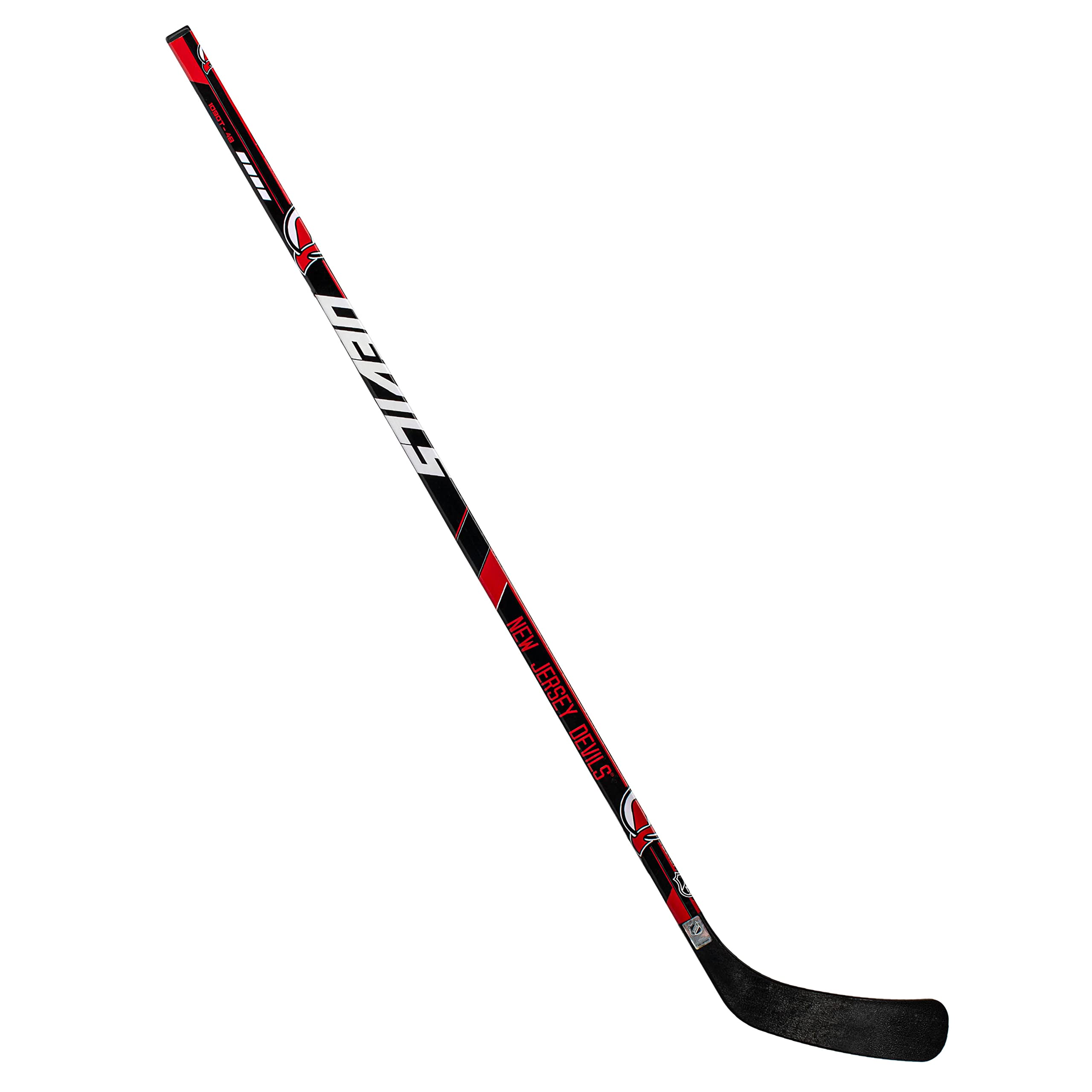 Franklin Sports NHL New Jersey Devils Team 48-Inch Vinyl Hockey Stick (Right), Junior, Red