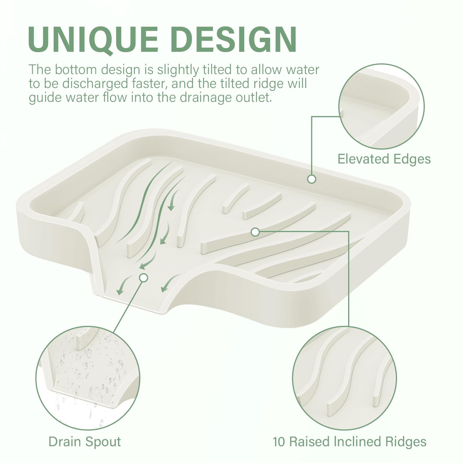 Silicone Soap Dish with Drain - Image 2