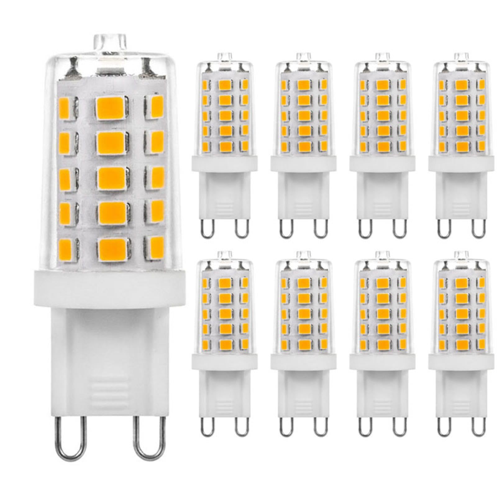 5W G9 Lámparas bombilla LED AC 220V sin parpadeo blanco cálido para candelabro decoración de iluminación del hogar 10PC naturalwhite
