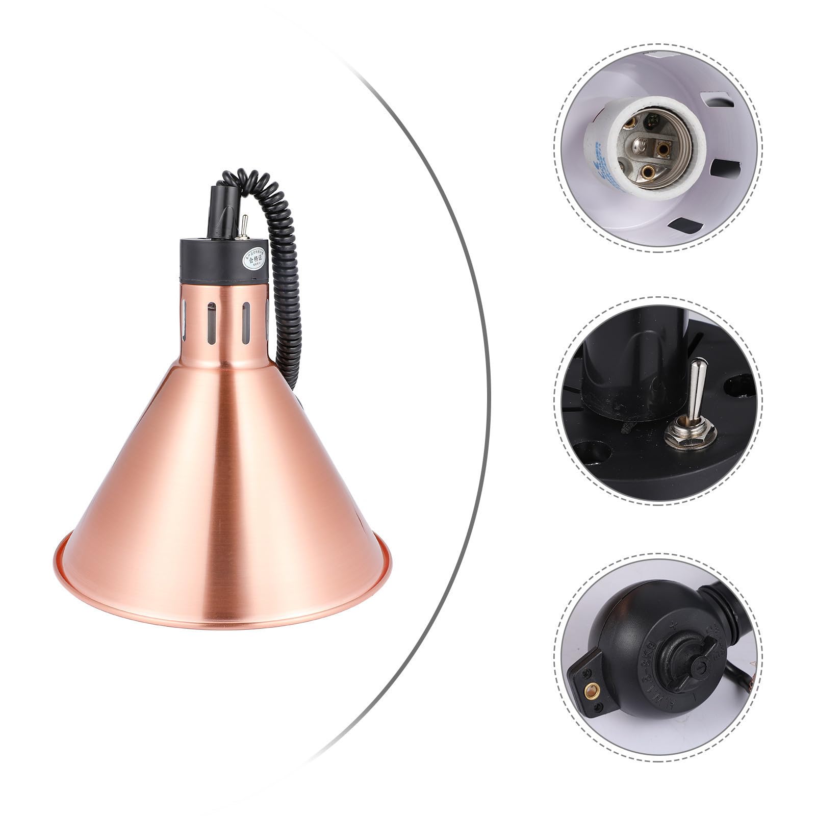 Lampada Riscaldante Buffet Telescopica in Metallo, Lampada Sospesa Regolabile da 60 a 180cm, Luce Calda per Cucina e Mantenimento Cibi Caldi