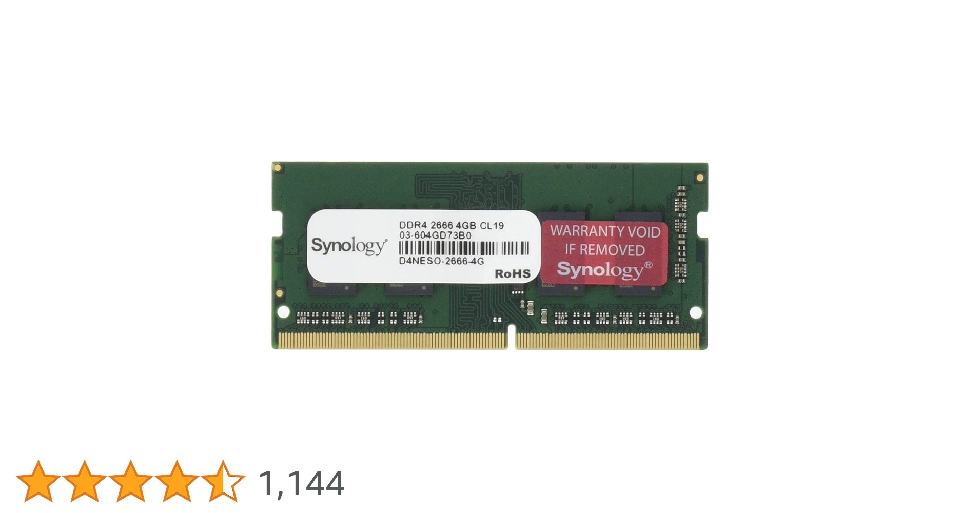 Amazon | 【NAS用拡張メモリ】Synology D4NESO-2666-4G [DDR4