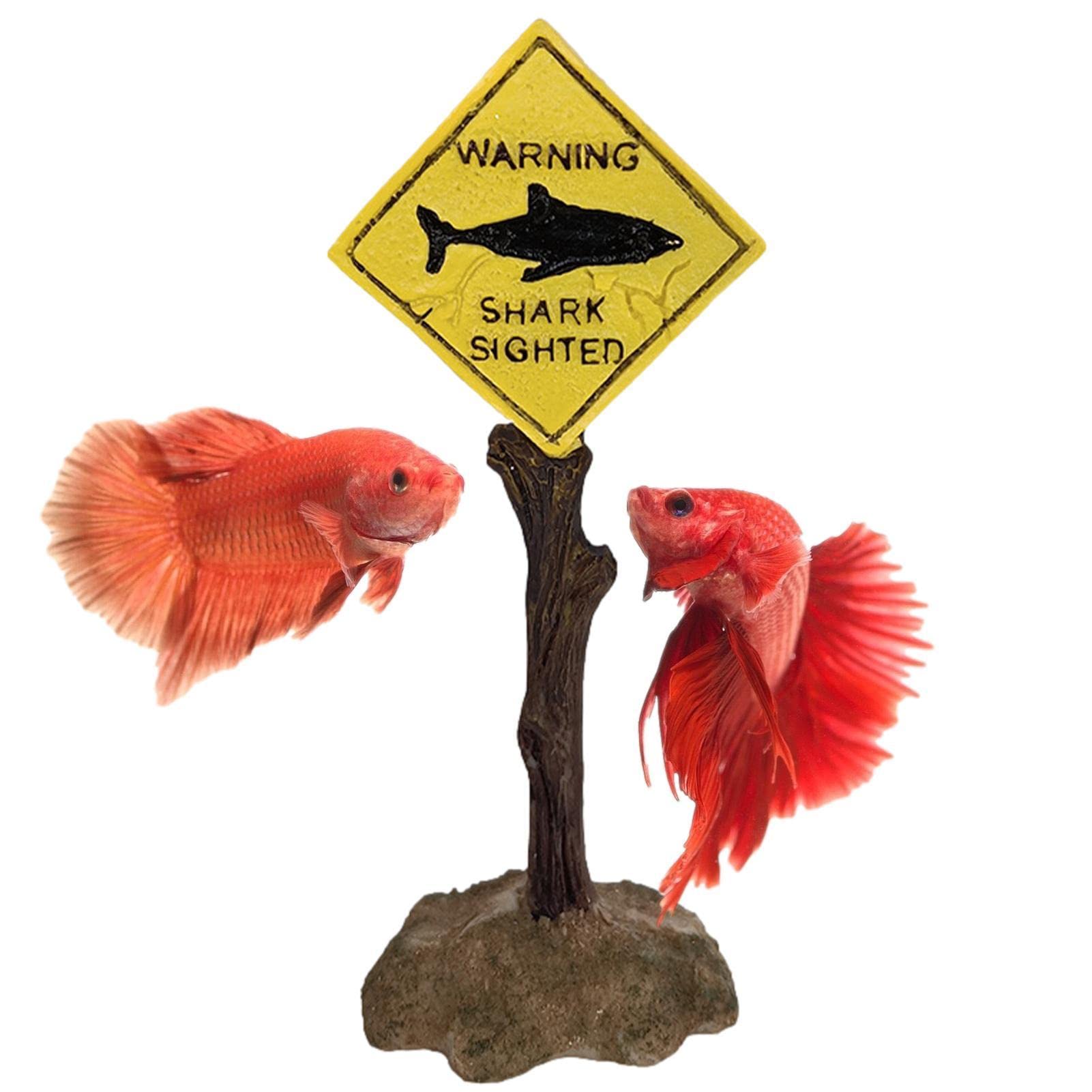 Pologmase B Aquarium Skull Warning Sign | Aquarium Skull Warning Sign - Aquarium Shark Warning Sign Decoration, Aquarium Funny Ornaments For Aquarium Decoration