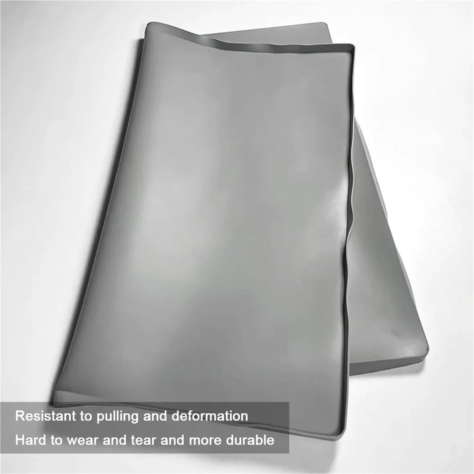Couvercle de machine à laver Housses de protection for laveuse et sécheuse, tapis en silicone antidérapant for plan travail buanderie(Grey,L)