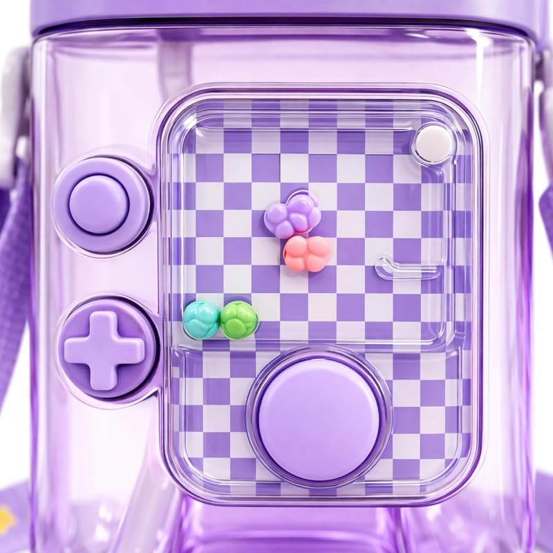 Image of Raawan Kids Water Bottle 700ml with Built-in Game | Leak-Proof Sipper Bottle for Boys & Girls | BPA-Free, Durable School & Picnic Water Bottle | Easy to Carry | Purple