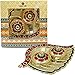 SATVIK 1 Pc Golden Decorative Designer Roli Chawal/Rice Holder, Akshata Kumkum Haldi Holder Indian Festival Rakhi Pooja Thali Diwali Pujan Puja Mandir Tika Platter Housewarming Gifts Items
