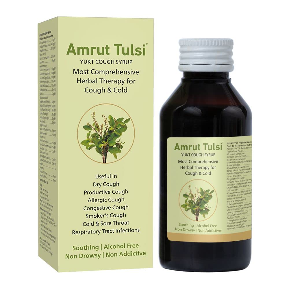 Buy Amrut Tulsi Cough Syrup Ayurvedic Syrup For Cough and Throat
