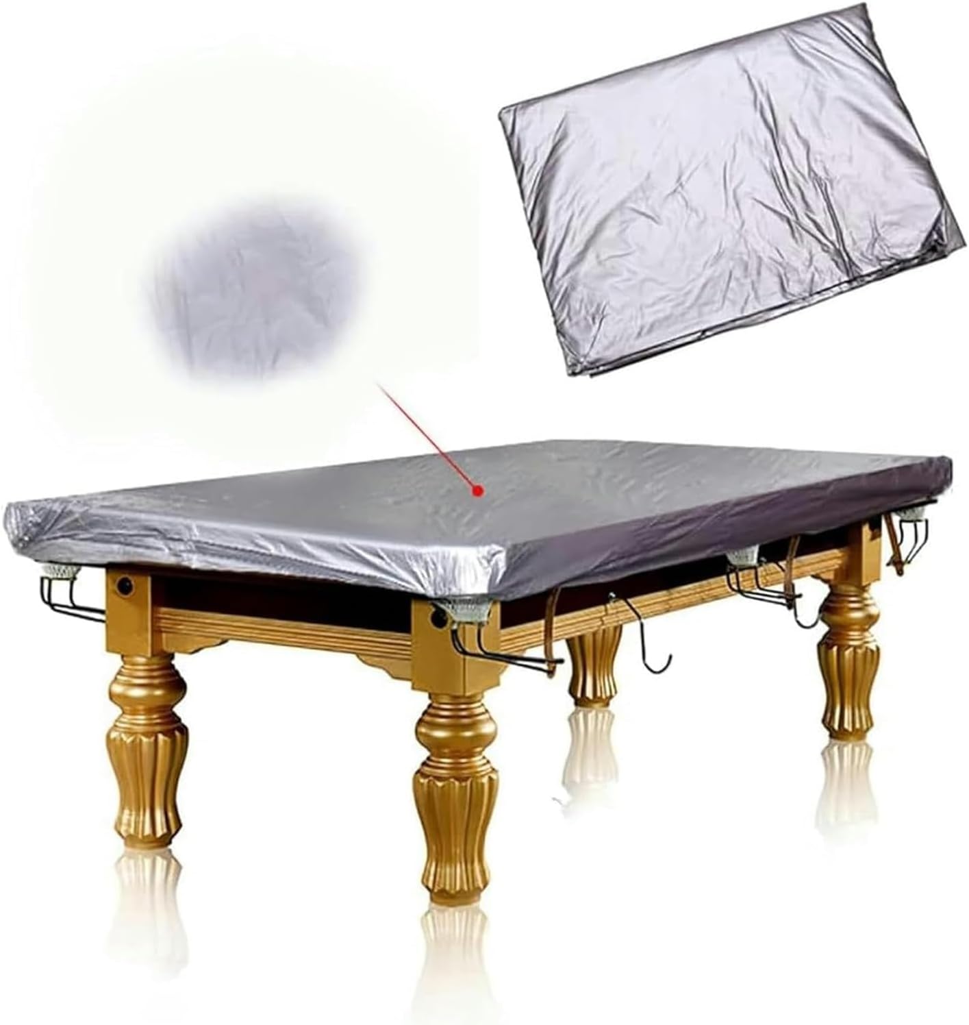 Pool Table Cover Snooker/Billiard Pool Table Cover, 7/8/9/10/12ft Billiard Snooker Table Strongly and Durable Dust Protection Cover(8ft)