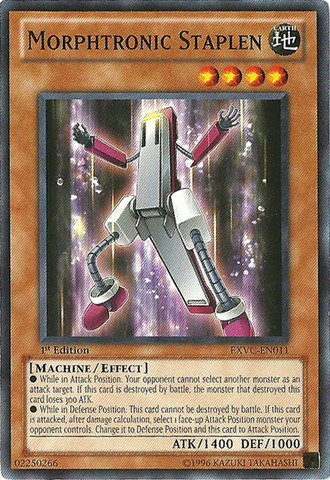 Amazon.com: Yu-Gi-Oh! - Morphtronic Staplen (EXVC-EN011