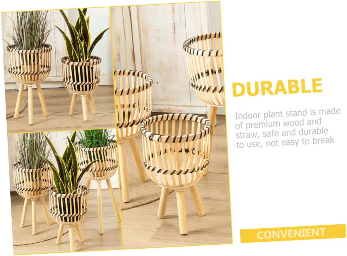 Wooden Flower Pot Stand Plant Holder Rack for Use Decorative Storage for Balcony Garden