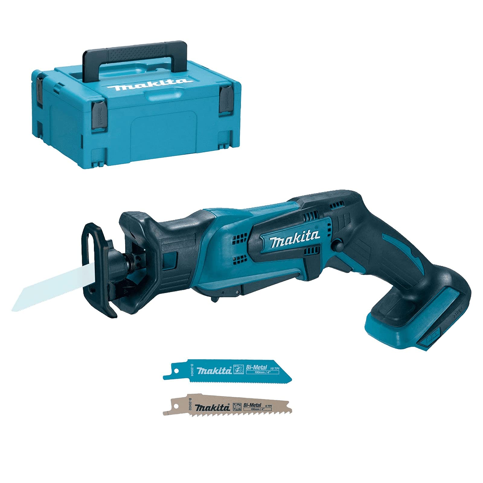 Makita DJR 183 ZJ - Sierra de sable (18 V, incluye Makpac, sin batería, sin cargador)