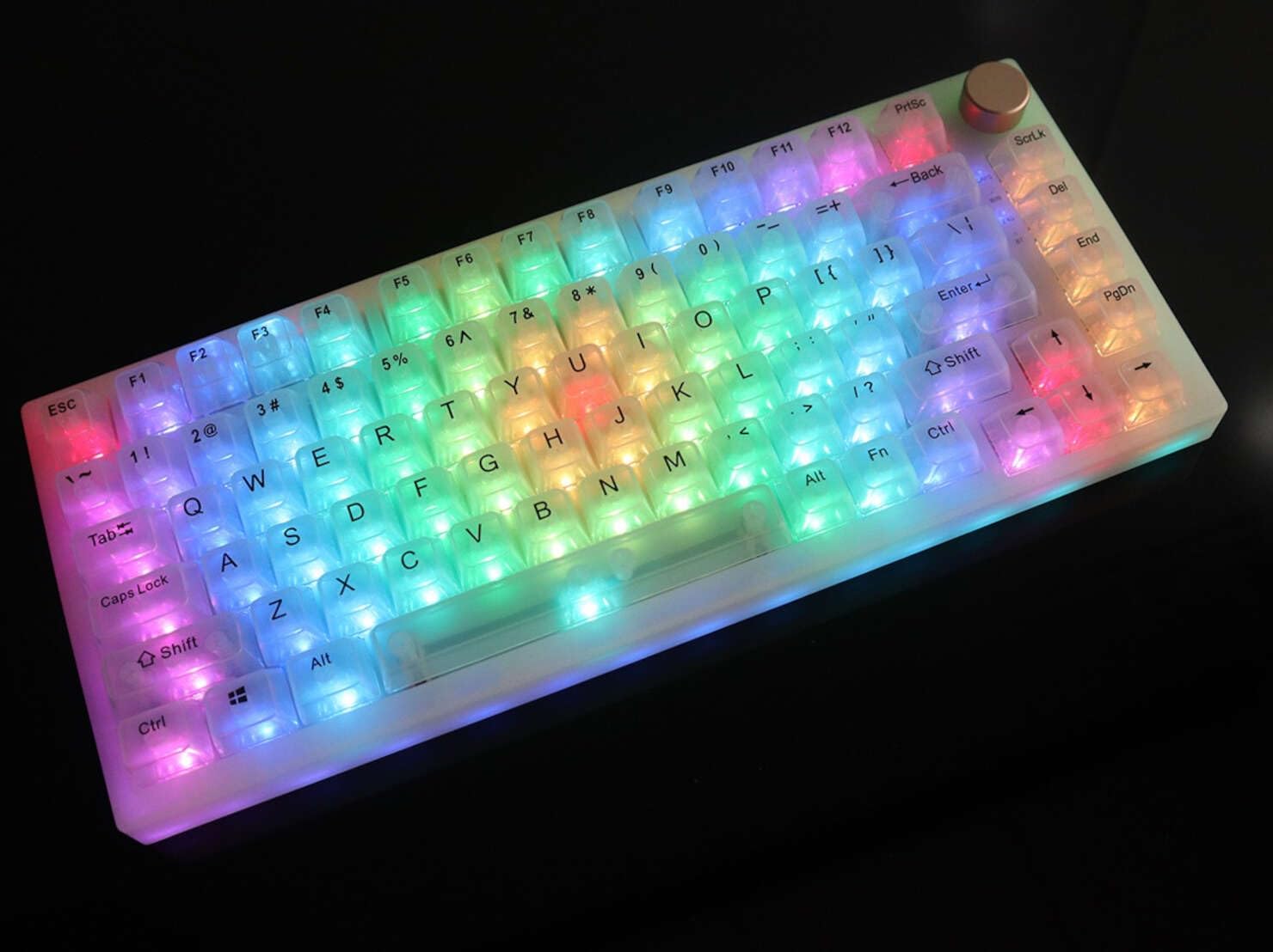 Set 132 Keycaps transparenti tasti tastiera meccanica gaming LAYOUT ANSI ABS MDA