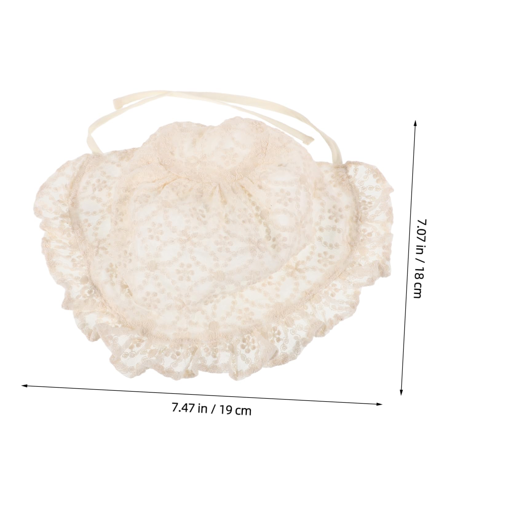 Holibanna Newborn Lace Bonnet Hat for UV Protection Charming Design for Baptisms Parties and Photoshoots Decorative Travel Cap White