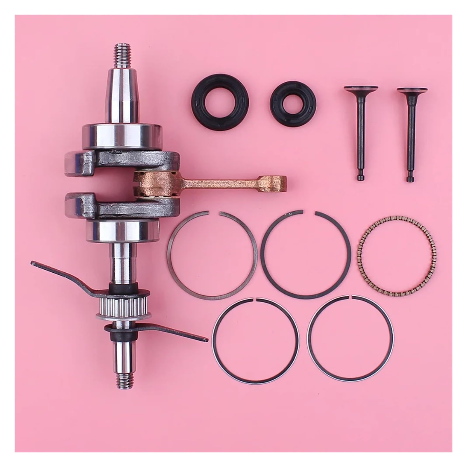 Kit de Juntas de pistón y válvula de Sello de Aceite del cigüeñal for Motor pequeño de cortacésped GX35 de 35 CC y GX 35