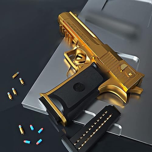 Miniatura 5 de YoeDirect Juguete de disparo para tirar hacia atrás juguete de pistola de expulsión de revista juguete de espuma para niños y niñas más de 8 años