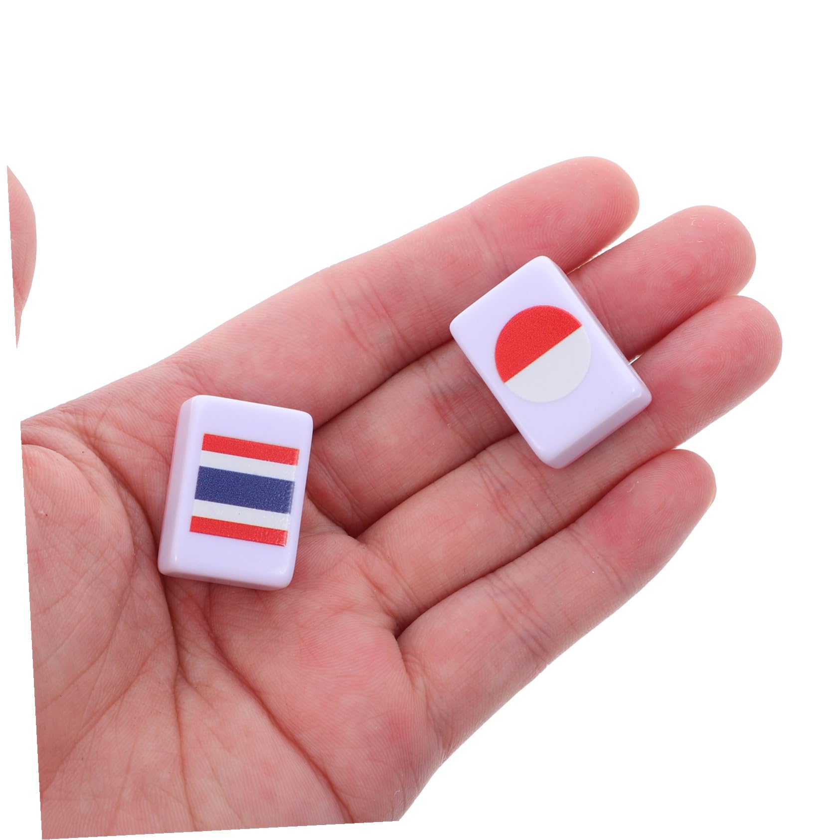 Mikinona 64 Sztuki Płytek Do Gry Planszowej Mahjong Z Flagą Narodową Gra Dopasowująca Edukacyjna Gra Geograficzna Travel W Kafelki Majong Tiles