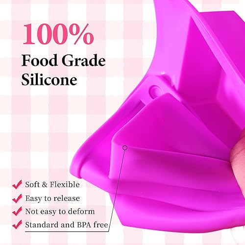 Miniatura 3 de Paquete de 3 moldes de barra de granola de silicona de 8 cavidades, molde rectangular de barra de proteínas de silicona para hornear barra de