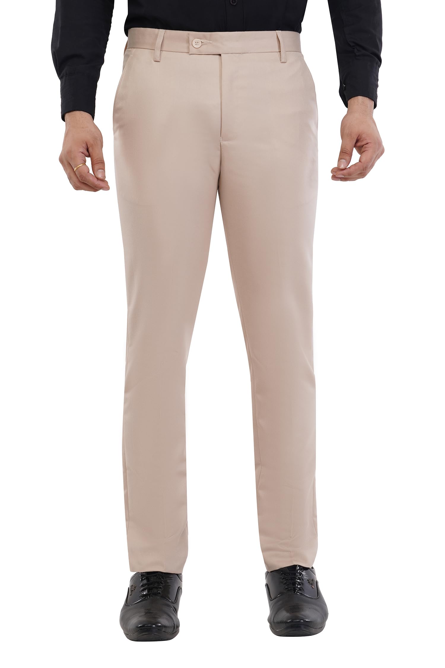 PollyCotton Formal Pants for Men | Stylish Slim Fit Men's Wear Trousers for Office or Party | Mens Fashion Dress Trouser Pant-image-1