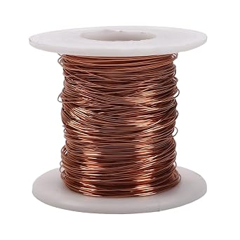 Heyiarbeit 27 AWG Magnet Wire Enameled Copper Wire Enameled Magnet Winding Wire 164ft 0.0138" Diameter Temperature Rating 180C Magnetic Coil for Motors Transformers Inductors