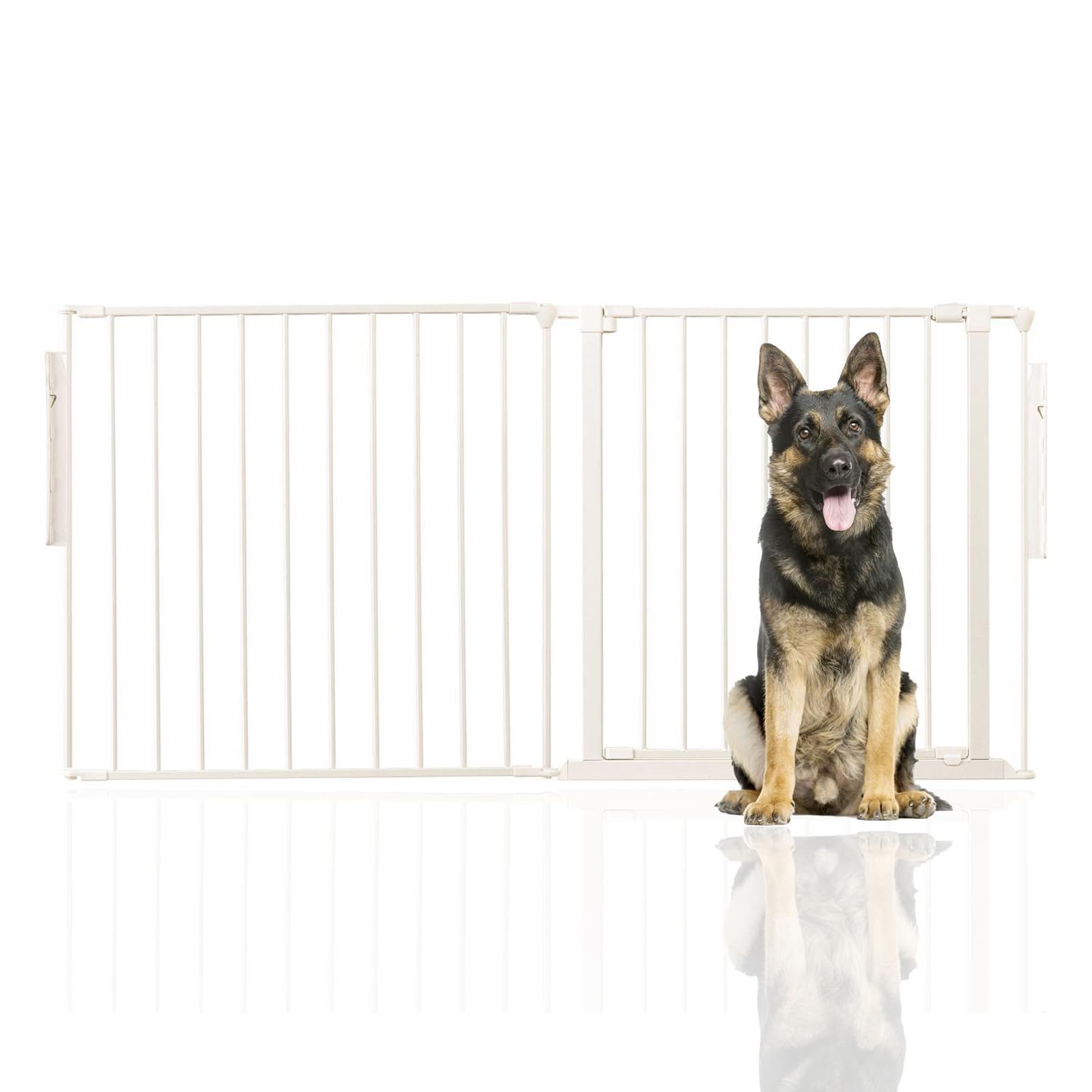 Bettacare Premium Multi Panel Flexible Pet Barrier, up to 154cm Wide, White, 70cm High, Dog Barrier for Pets Dogs and Puppy, Puppy Barrier suitable for Indoor and Outdoor use, Easy Installation