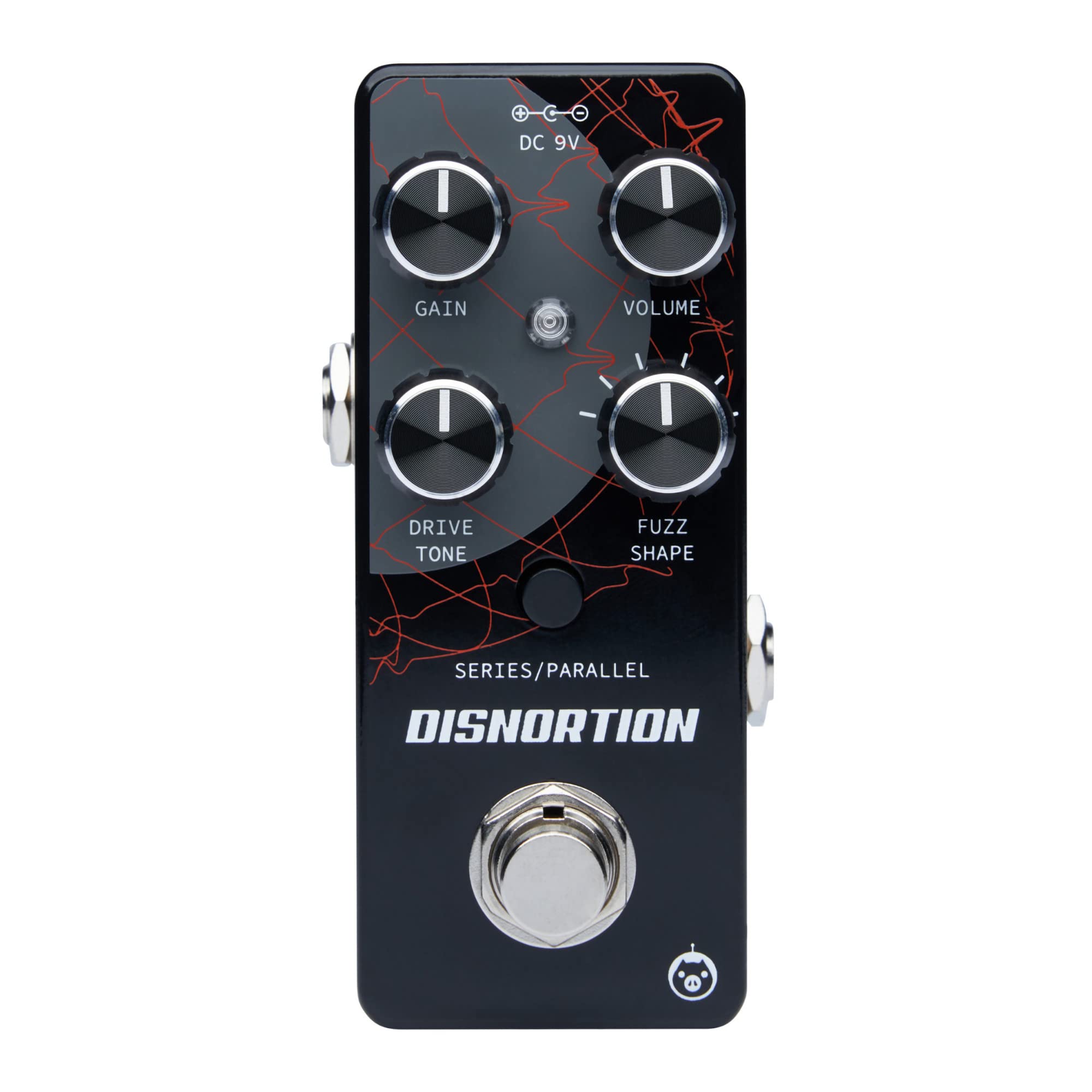 PigtronixDisnortion Unique Diode-Clipping Architecture Analog Octave/Fuzz/Overdrive Pedal (Black)