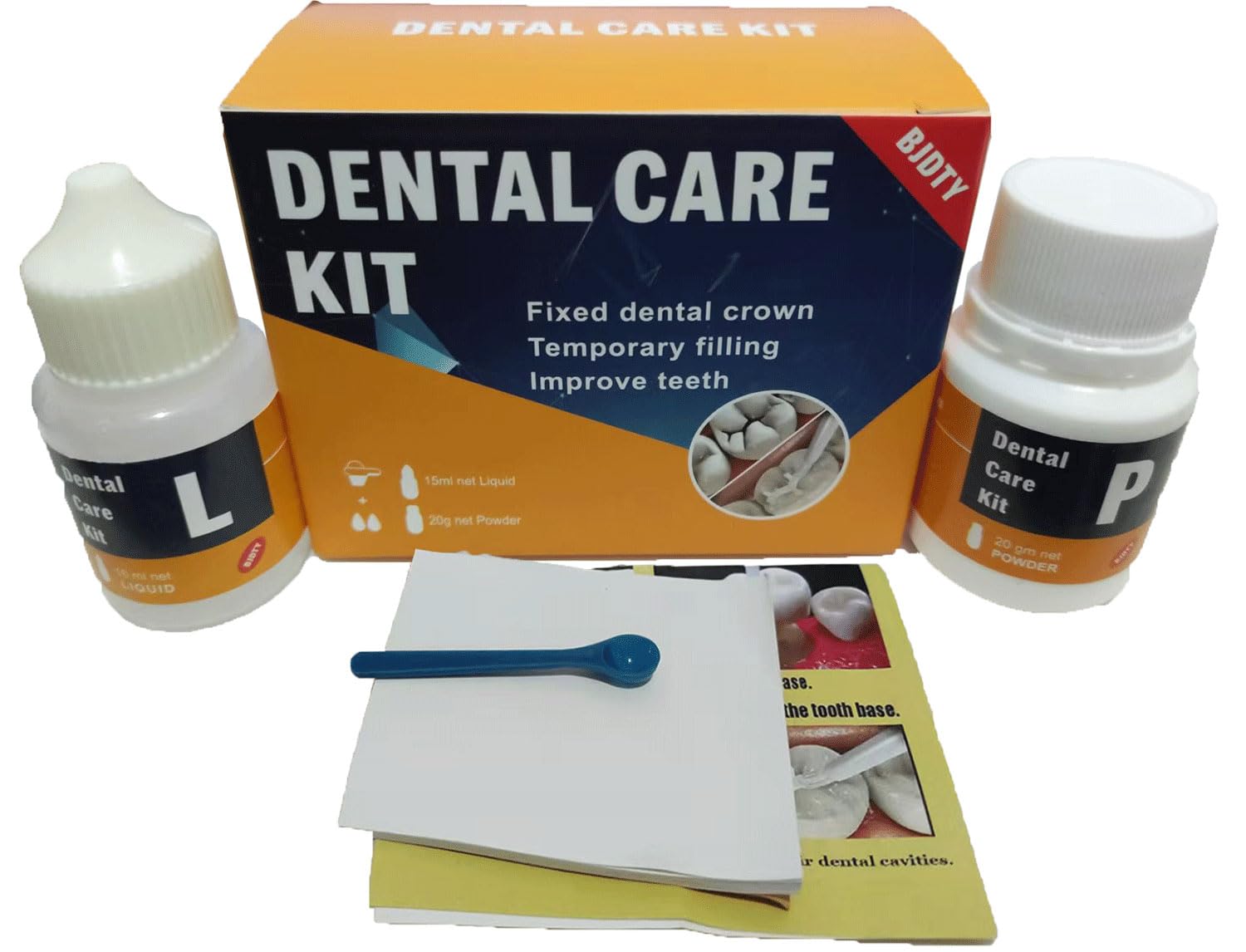 Generic Zinc oxide eugenol cement, temporary fixed crown and bridge, tooth replacement set,, ordinary, Blue