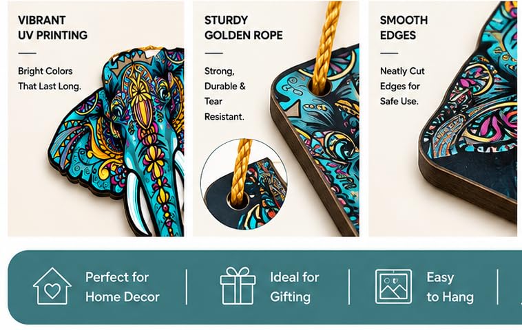 Image of Motivational Quote Wall Hanging for Home Decor | What You Think You Become, What You Feel You Attract, What You Imagine You Create MDF Wooden Wall Art | Office, Living Room & Meditation Decor (WH-19)
