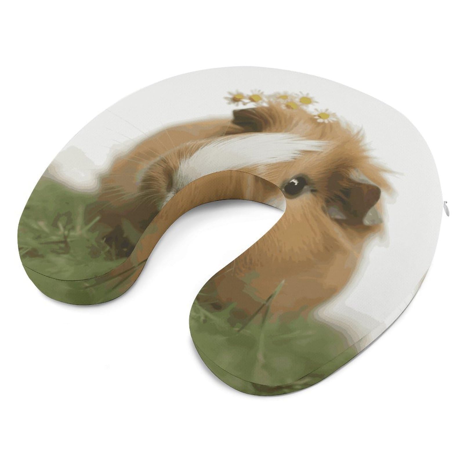 Smiling (7) Cuscino a forma di U, nucleo in memory foam, cuscino per fornire supporto per il collo, cuscino da viaggio, adatto per aerei, auto, case e uffici.