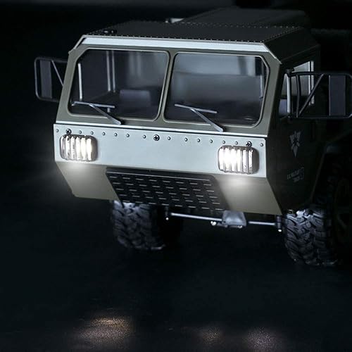 Miniatura 4 de Coche de control remoto a control remoto, camión súper militar, 6 ruedas de tracción completa, automóvil de escalada a escala 2.4G, camión pesado de