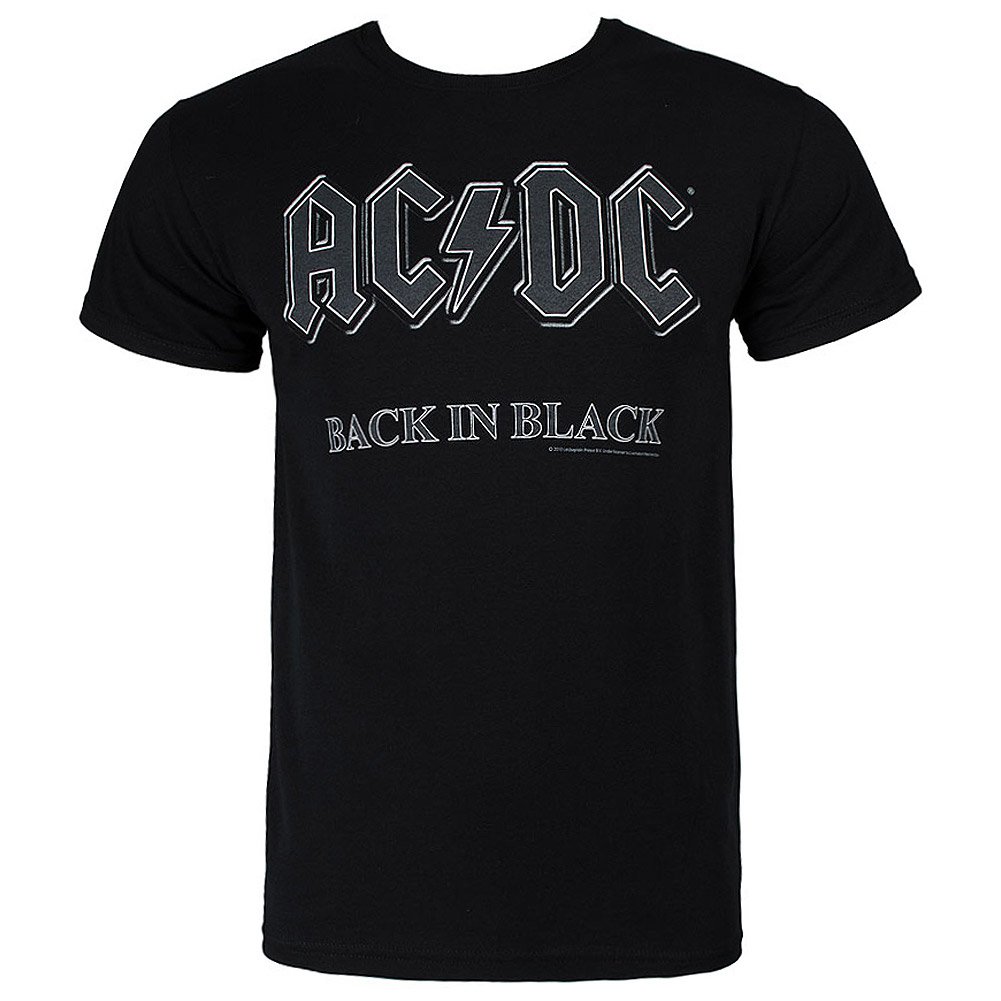 Ripleys Clothing Men's Large,Black Ac/Dc Official Acdc T Shirt Back In Black Logo L
