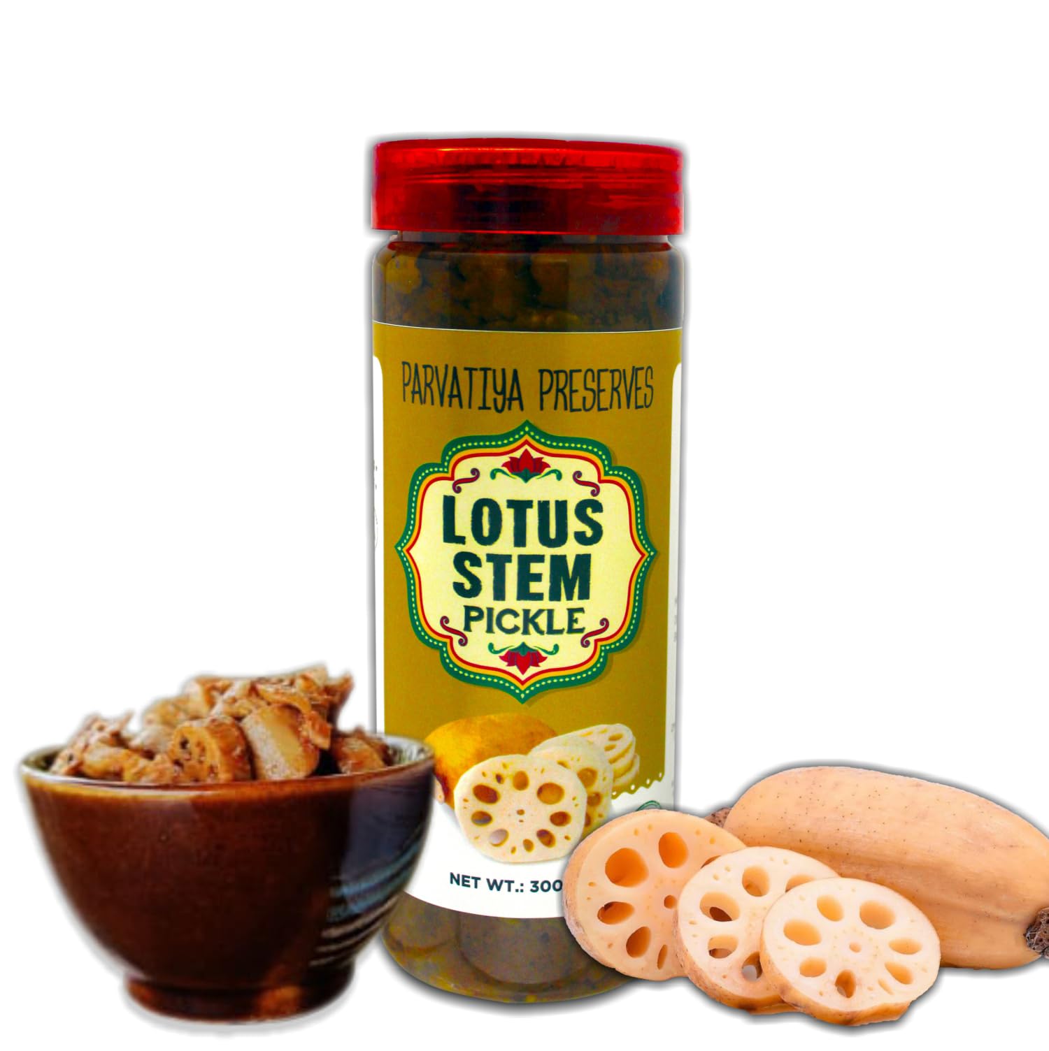 Parvatiya Preserves Lotus Stem Pickles, 300 gm, Handcrafted with Zero Preservatives, No Artificial Colors and Flavors (B0CM24G4KY) Amazon Price History, Amazon Price Tracker